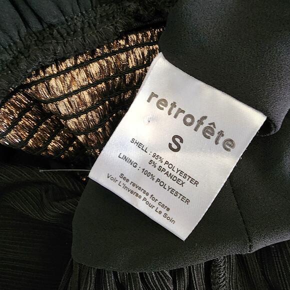 Retrofête Farrah Bronze Mock Neck Mini Metallic Dress - Picture 9 of 11